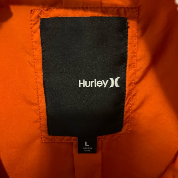 ORANGE Hurley Men’s Outer Edge Down Jacket Size Large, down jacket, puff coat - Picture 7 of 8